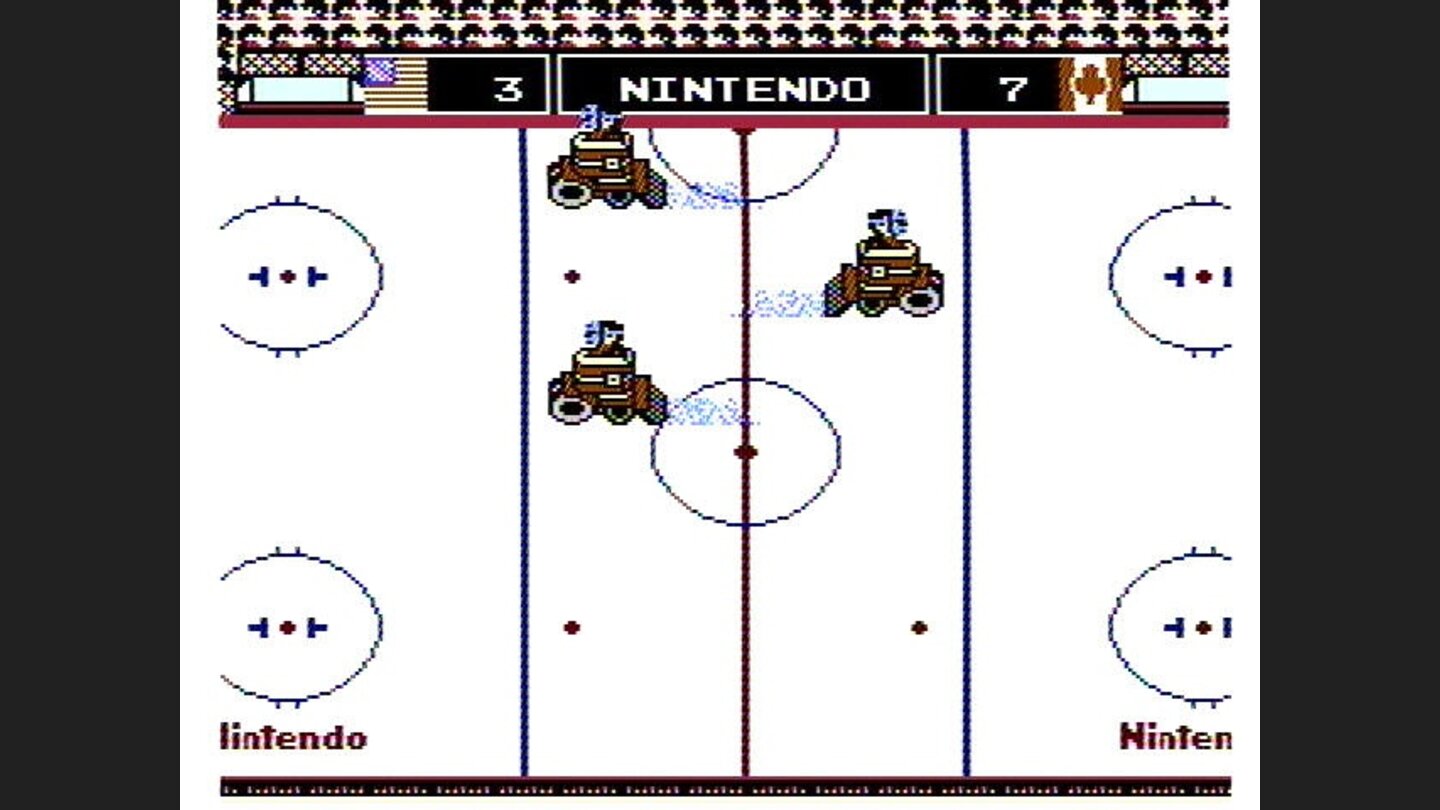 The zambonies at halftime