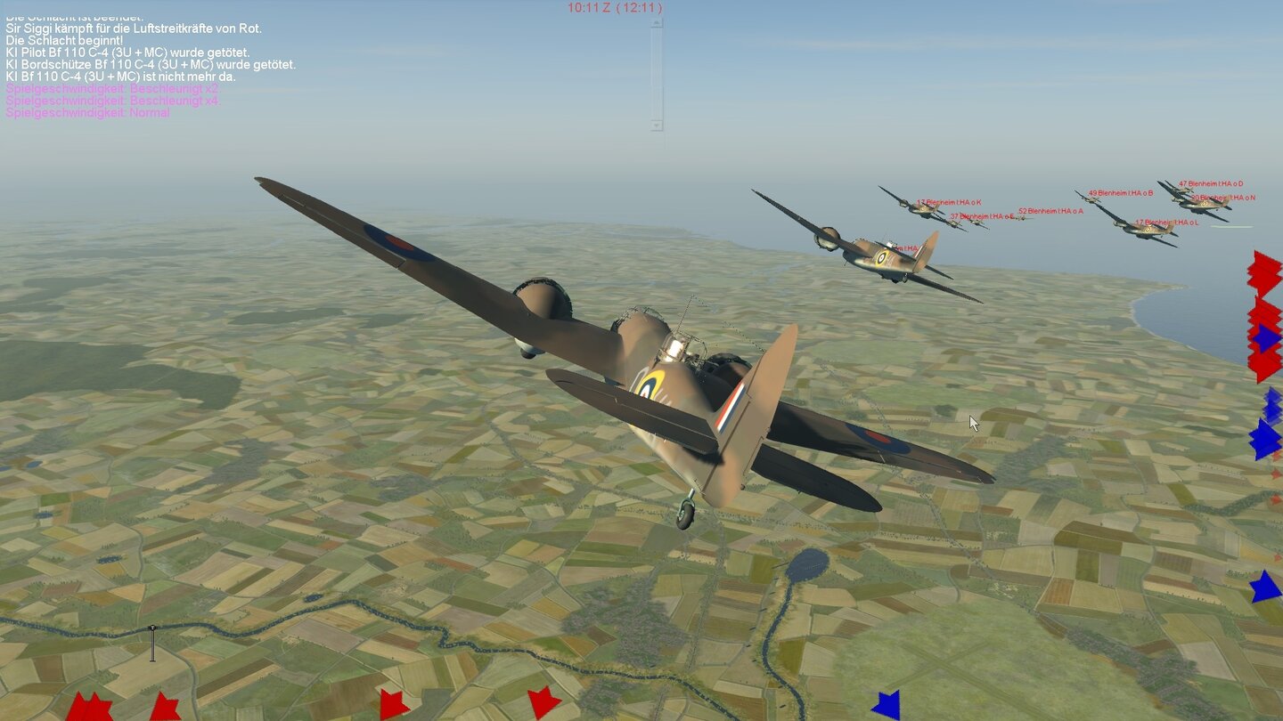 IL-2 Sturmovik: Cliffs of DoverImposant: Blenheims im Formationsflug.