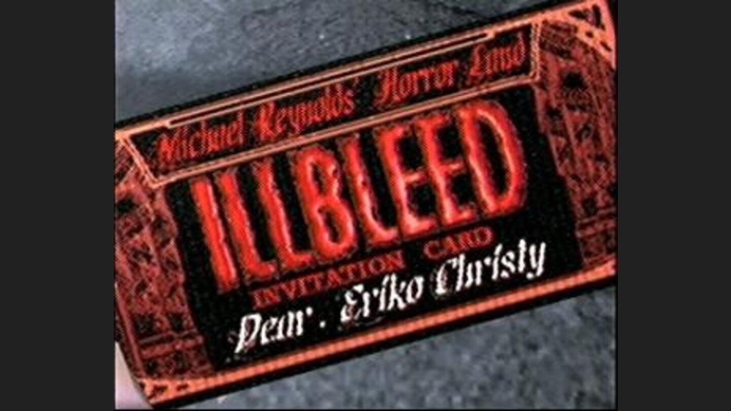 Close-up of a mysterious Illbleed ticket