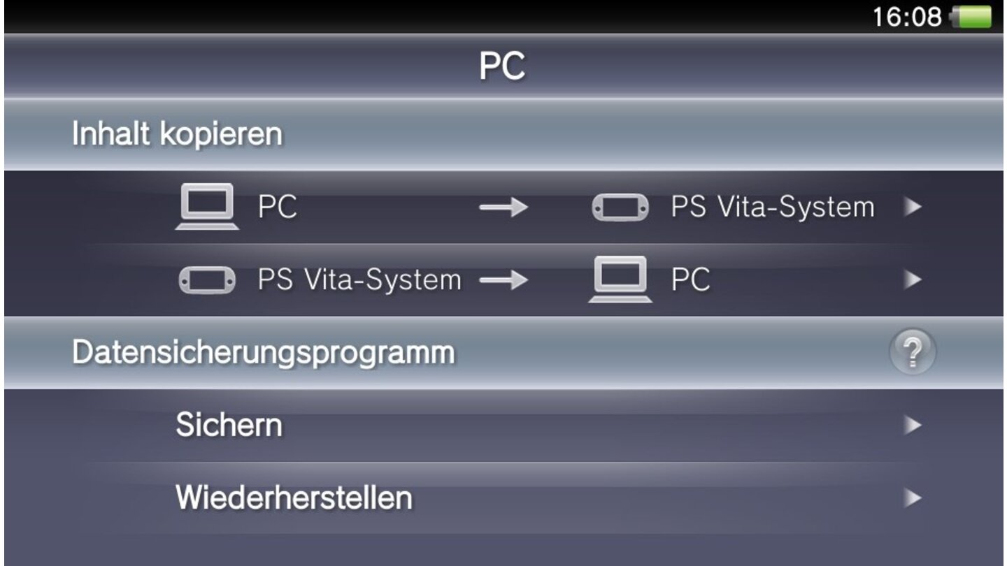Der InhaltsmanagerAuf der offiziellen PlayStation Webseite könnt ihr euch den Inhaltsmanager auf euren Computer herunterladen. Damit lassen sich Daten wie Musik, Videos und Fotos, aber auch Speicher- und Spieledaten austauschen und sichern.