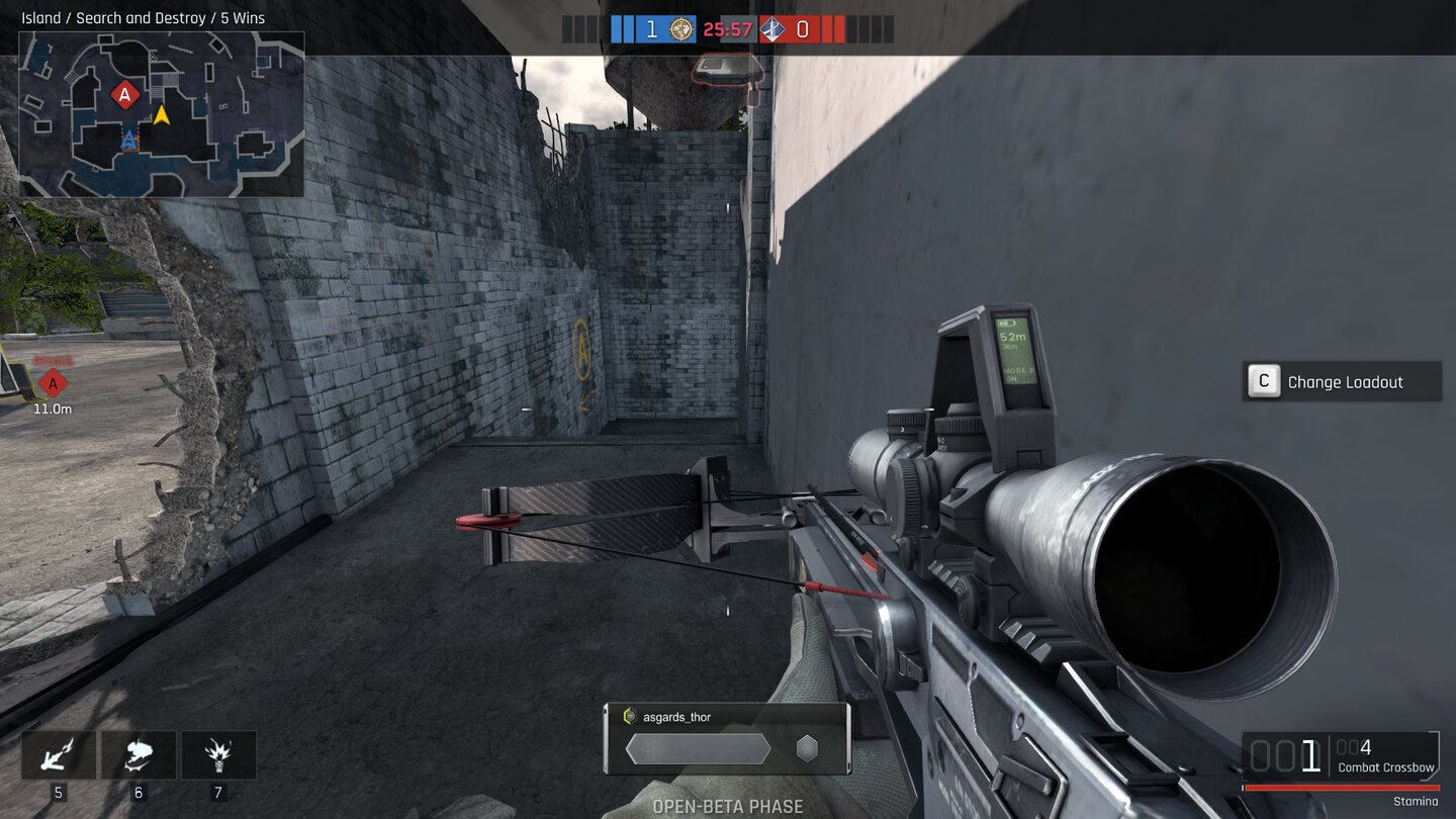 IronsightDarf beim Zitat von Black Ops nicht fehlen: Die Armbrust.