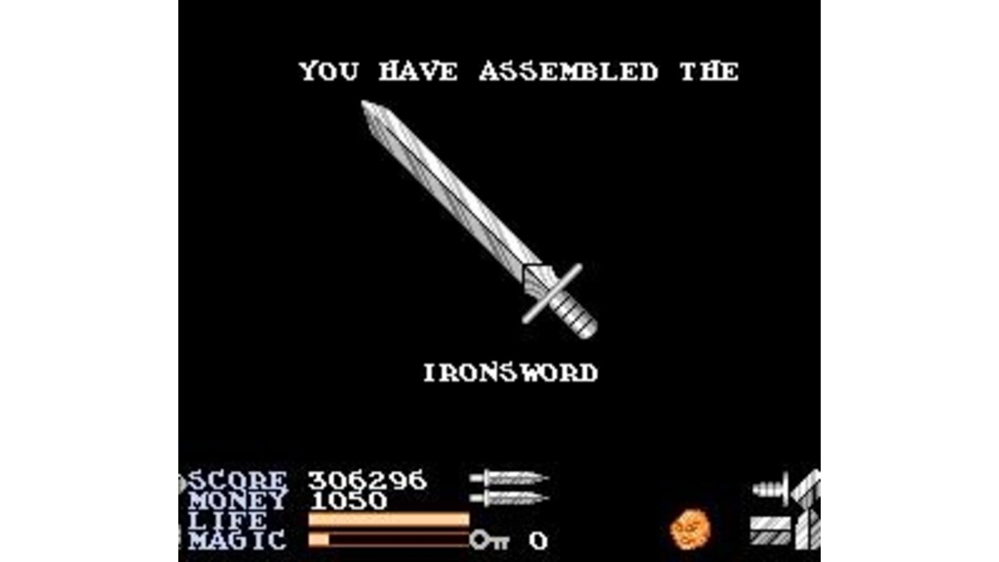 After defeating each elemental, you receive one quarter of the legendary Ironsword - this is the final product.