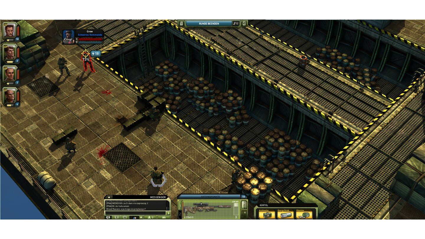 Jagged Alliance OnlineDie Levels wie dieser Laderaum eines Containerschiffes sind abwechslungs- und detailreich gestaltet.