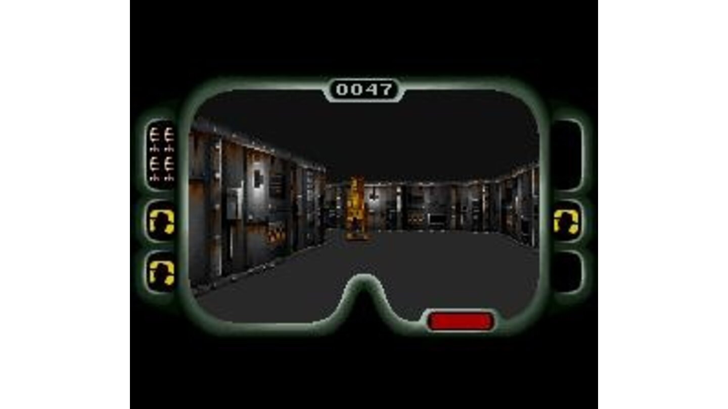 Inside a building, the game turns into a primitive FPS. That's a raptor, use your imagination!