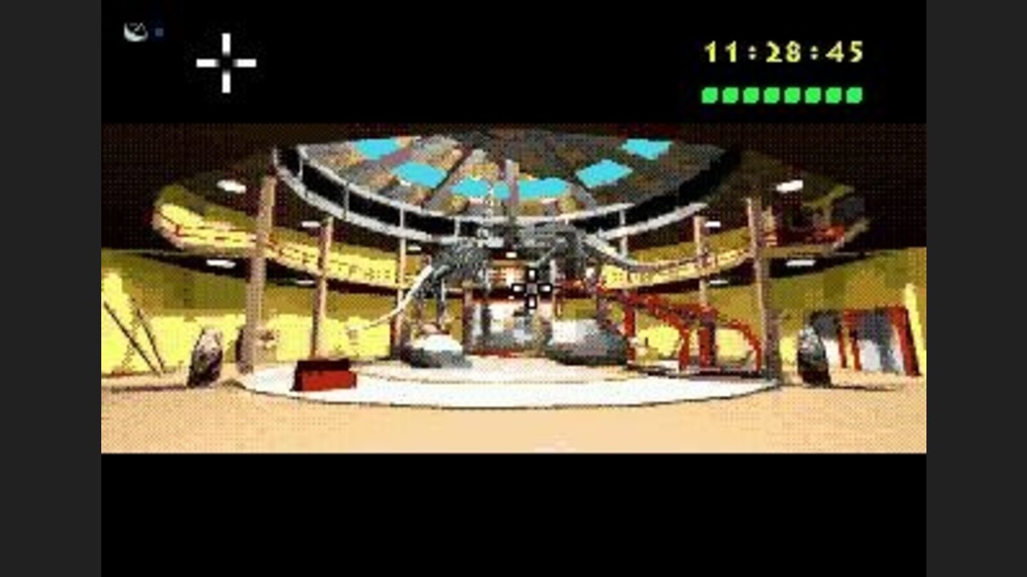 Inside the 3D-rendered visitor center