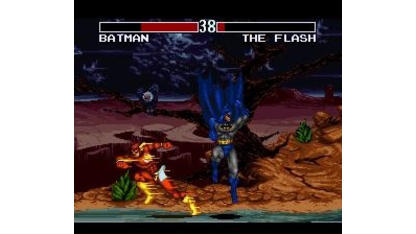 Batman narrowly avoids The Flash's speed