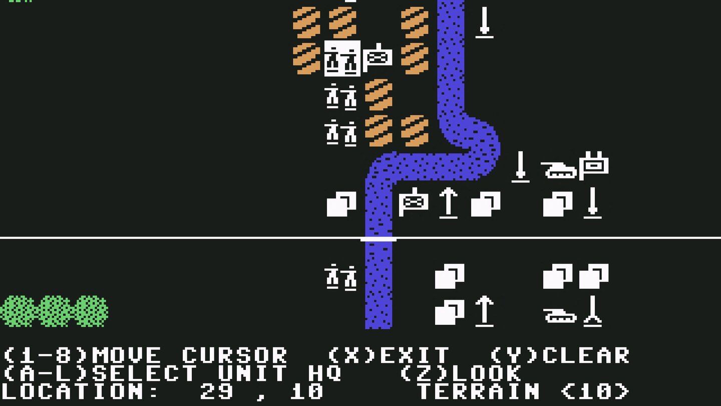 Kampfgruppe (1985)Auch Wargame-Veteran Gary Grigsby zieht es an die Ostfront des 2. Weltkriegs. Grafik und Bedienungskomfort sind spartanisch, dafür gibt‘s hohe Komplexität und Zufallsszenario-Generator.