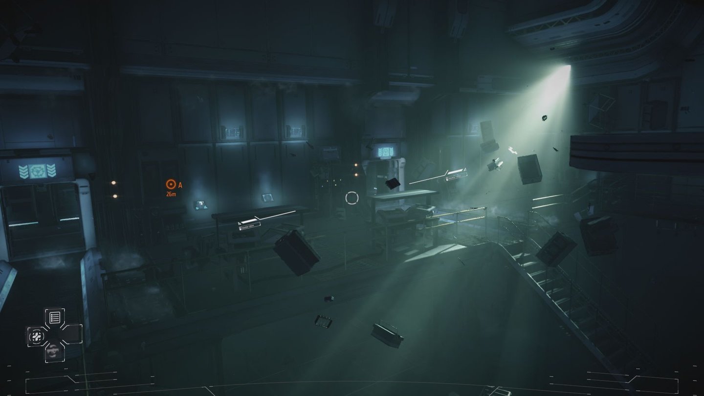 Killzone: Shadow Fall - Eigene ScreenshotsStimmungsvoll: In diesem Raumschiff müssen wir zunächst die Schwerkraft wieder herstellen.