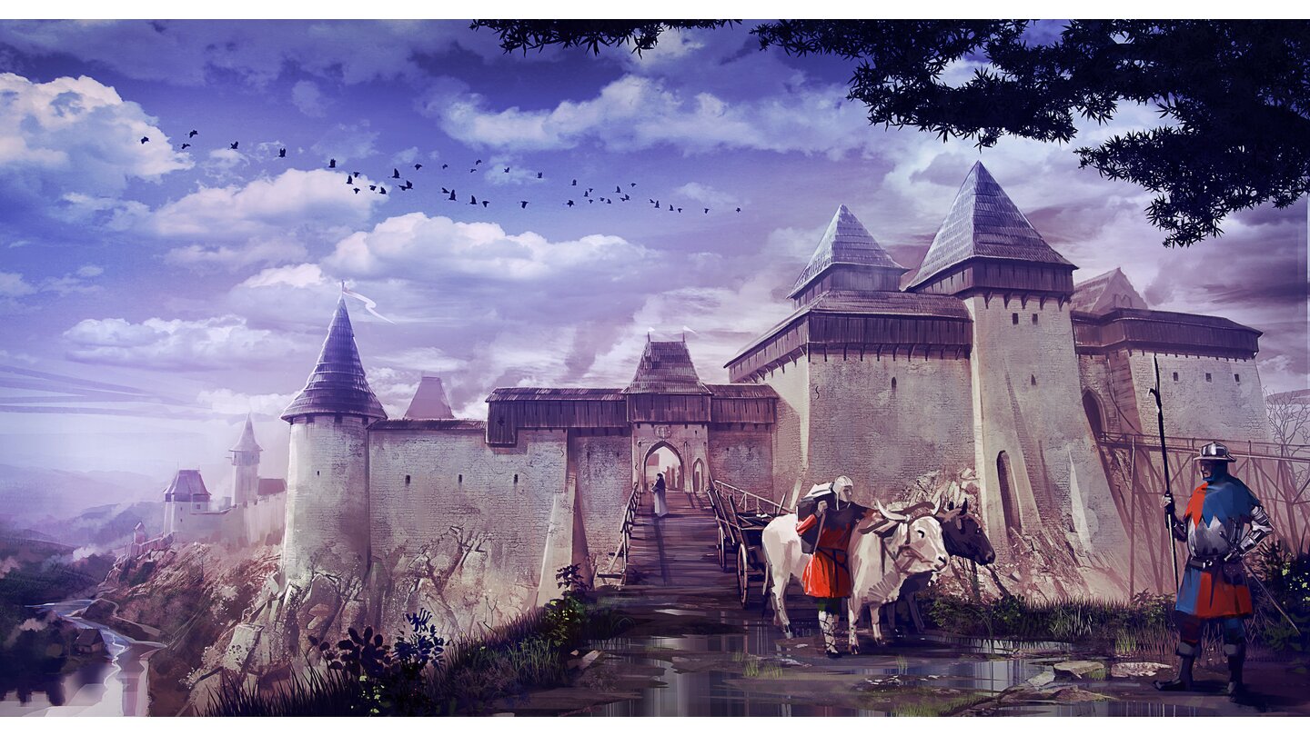 Kingdom Come: Deliverance - ArtworksIn den großen, detailverliebt gestalteten Burgen finden wir Quests, potenzielle Opfer, Händler - alles, was ein Ritter braucht.