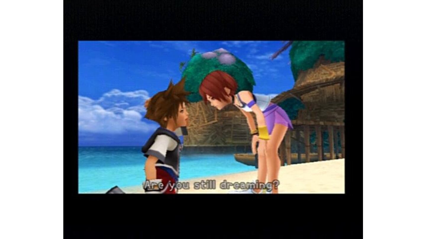 Sora telling Kairi his dream-alike experience.