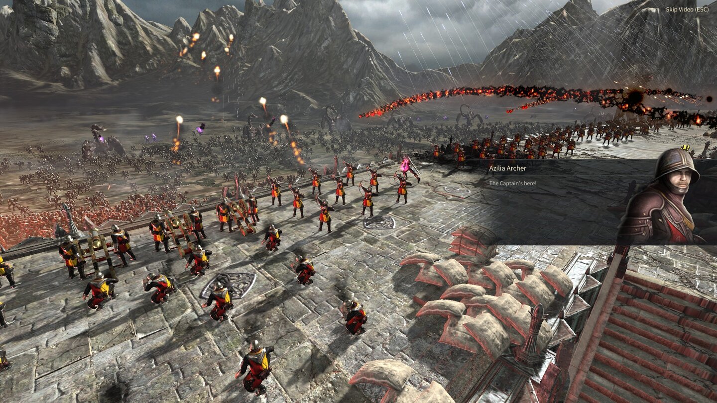Kingdom Under Fire 2Die riesigen Schlachten sind zwar echt spektakulär, kommen ab einer gewissen Anzahl Einheiten aber auch ins Ruckeln.