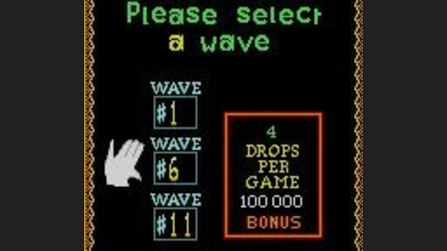 Wave selection screen