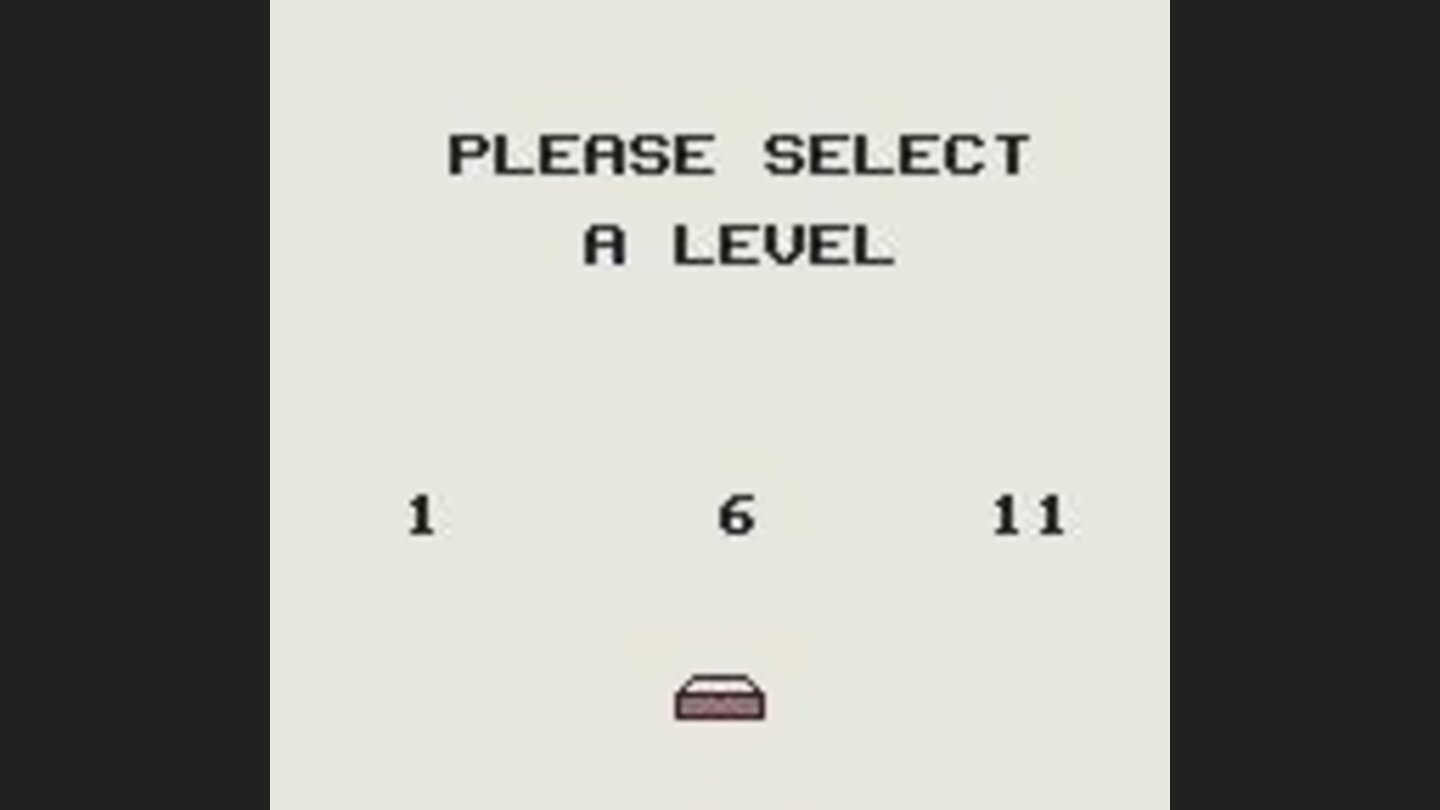 Wave selection screen (U.S. version)