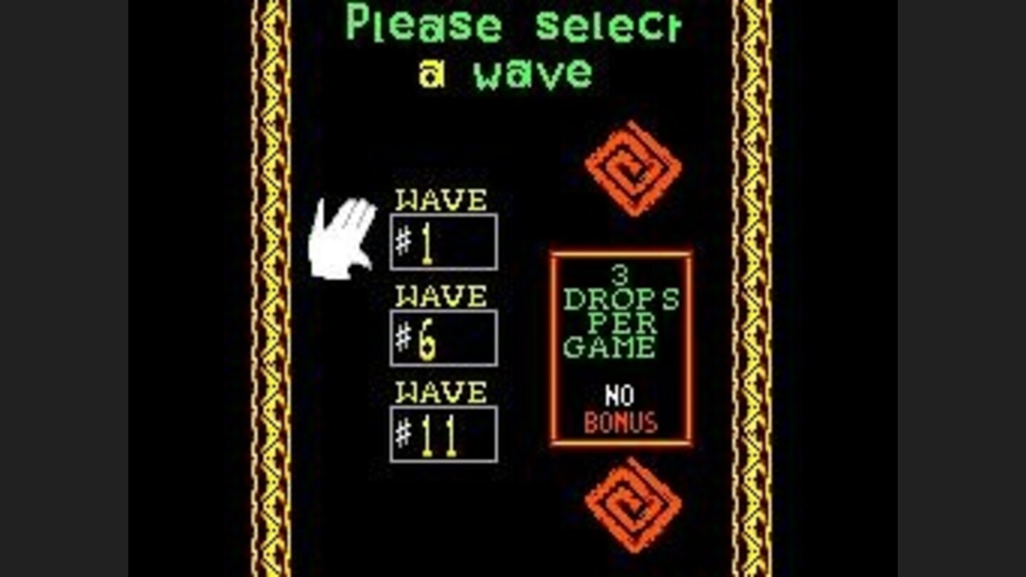 Wave selection screen