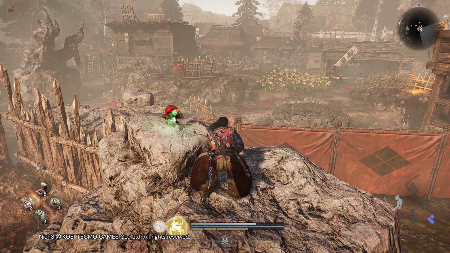 Nioh 3: Wir sammeln Kodama, die unsere Heilungseffekte verstärken.