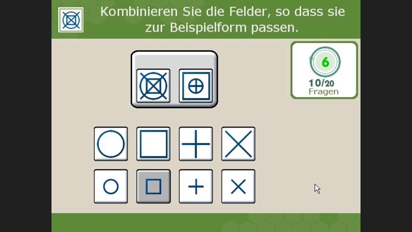 Kompositionen: Kombinieren Sie Formen, um die angezeigte Figur nachzubauen.