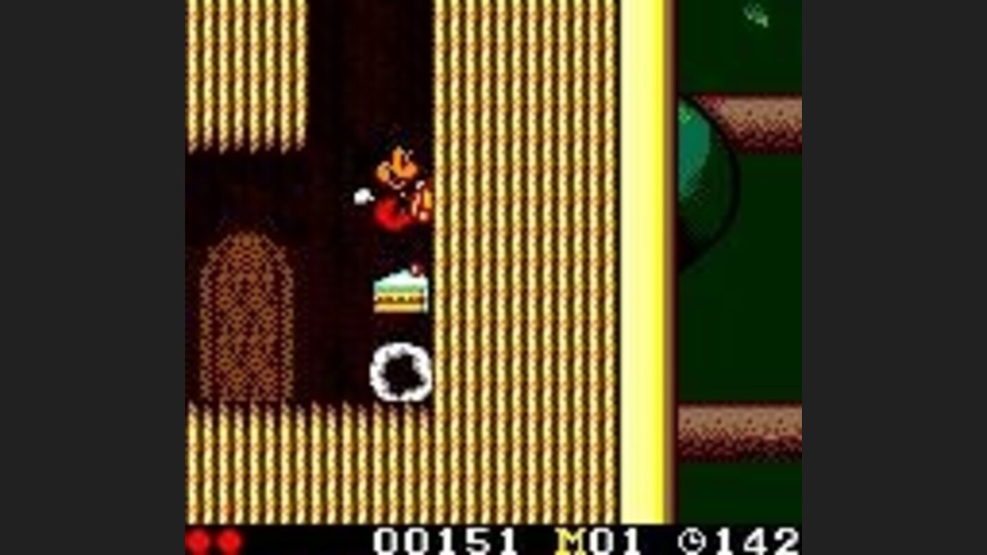 Jumping on a treasure chest to get cake