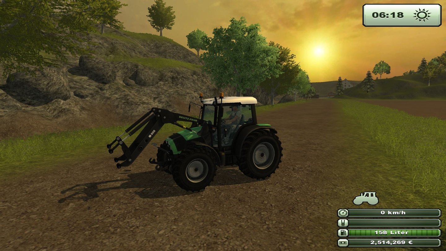 Landwirtschafts-Simulator 2013Die Fahrzeuge sind hübsch, die Landschaft eher nicht.