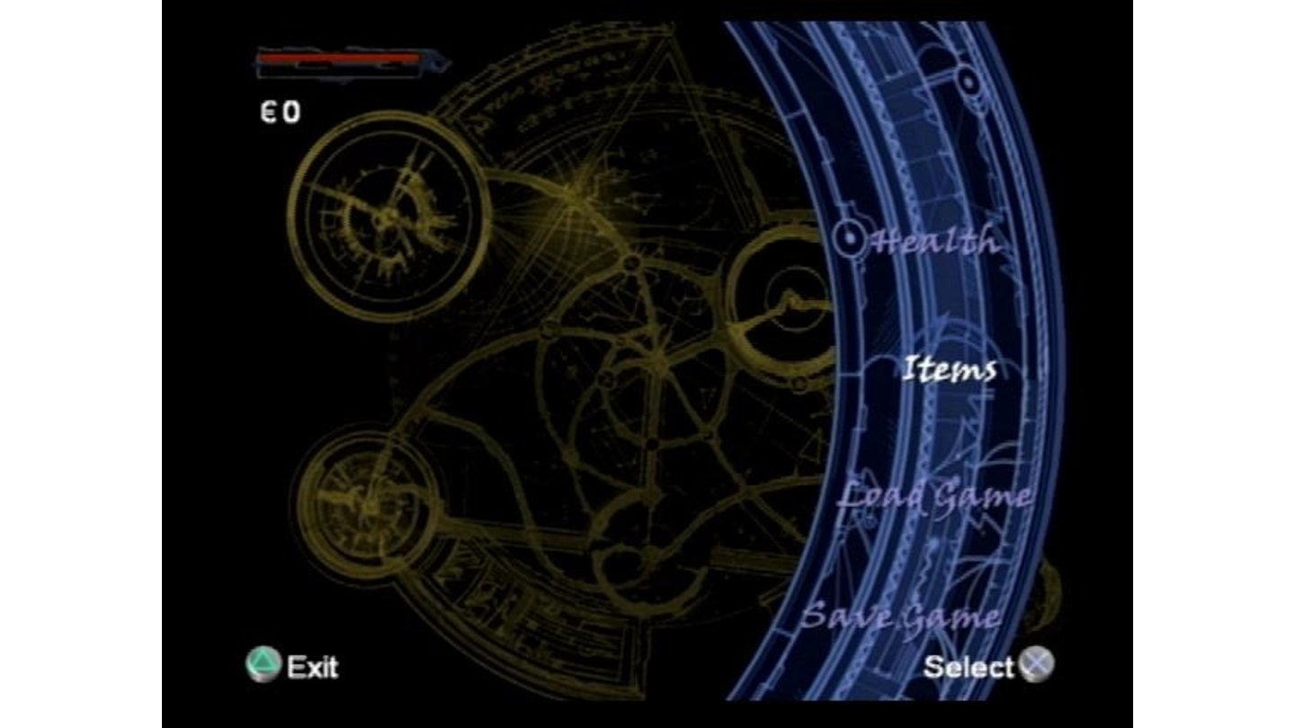 One of the game menus