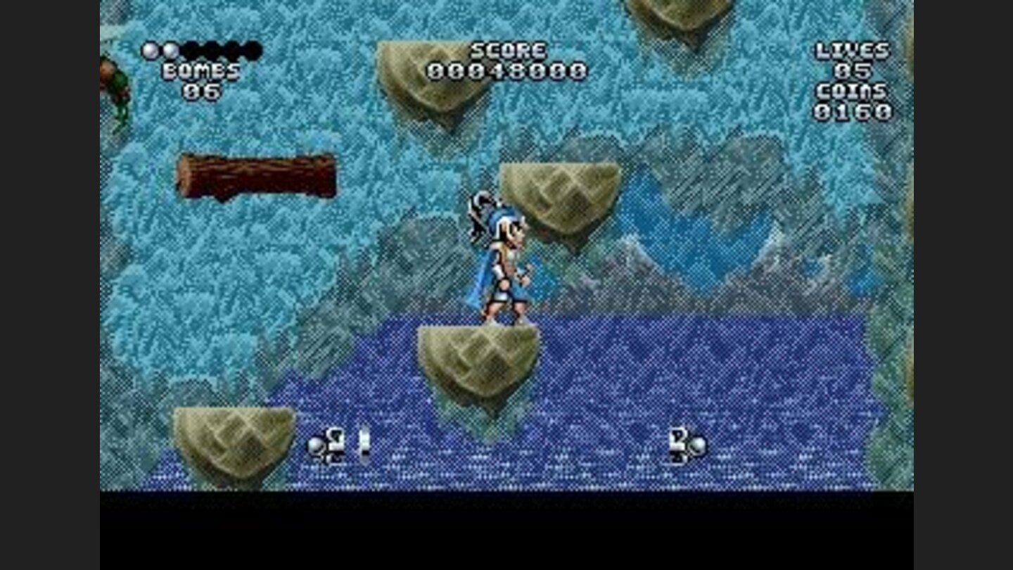 Lots of platforms in this watery level