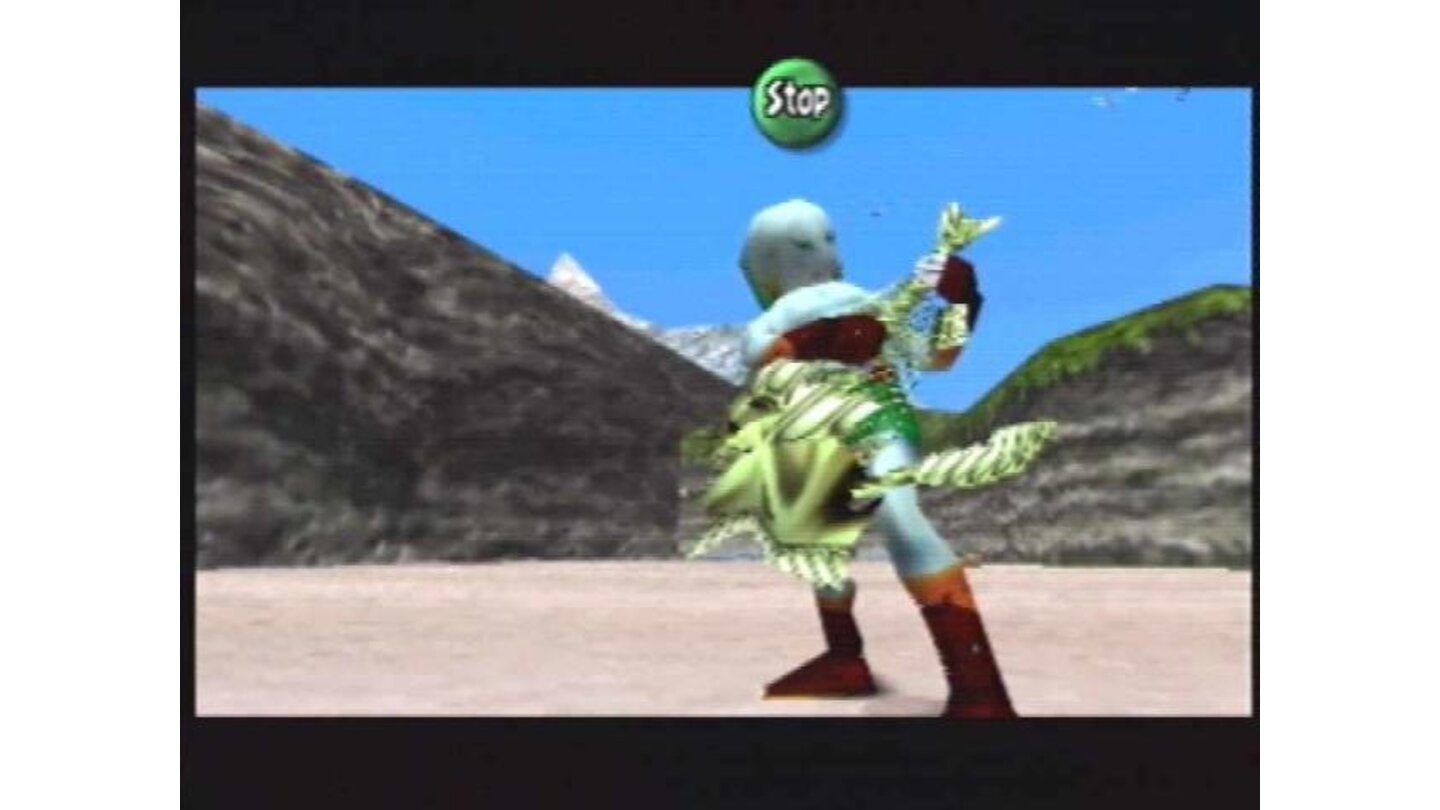 Zora Link grinds away on his fishbone axe.