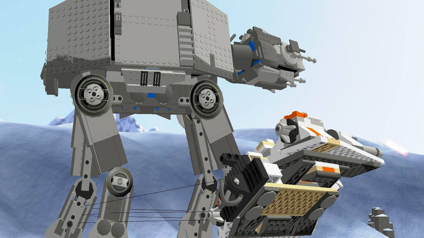 2006: Nicht kleckern, klotzenDie Klotzigkeit ist beim niedlichen Lego Star Wars 2 besonders stark ausgeprägt, schließlich bestehen sowohl Walker als auch Rebellen-Speeder aus Bausteinen.