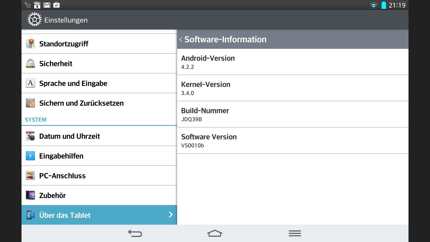 LG G Pad 8.3 - Android 4.22 Screenshot