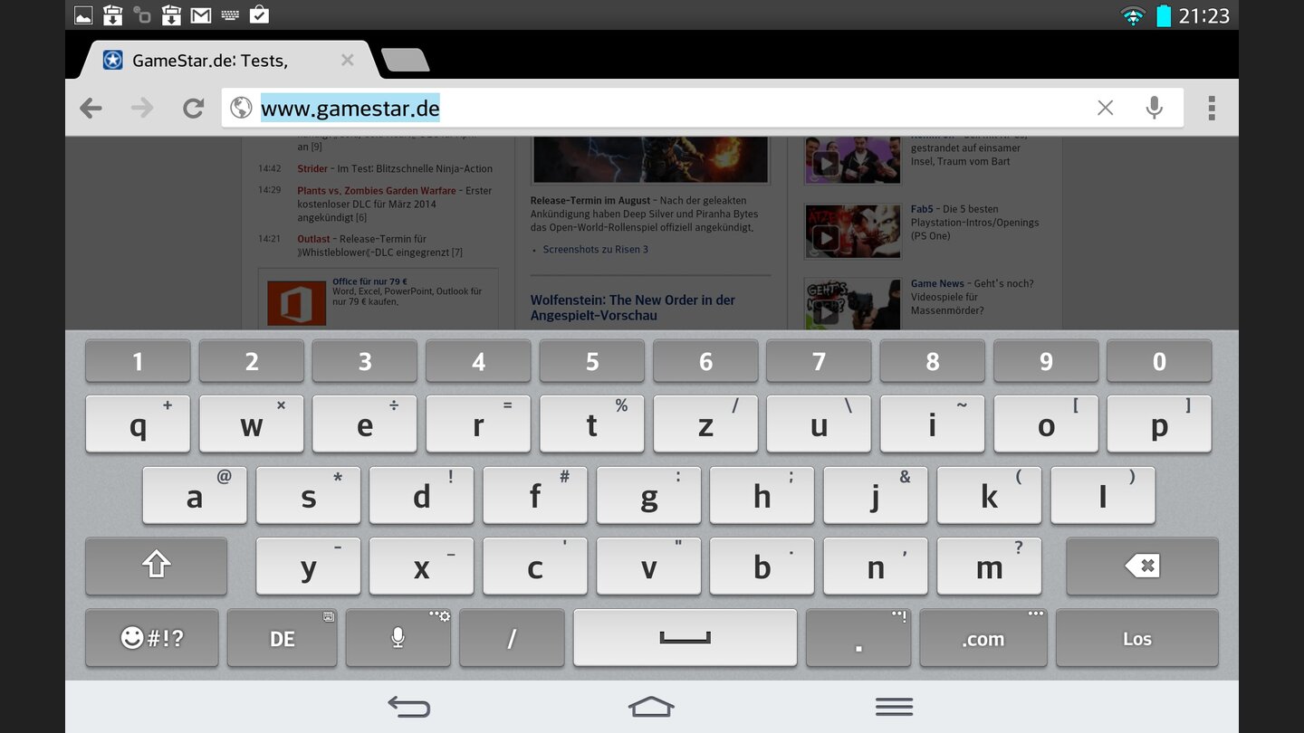 LG G Pad 8.3 - Keyboard Screenshot