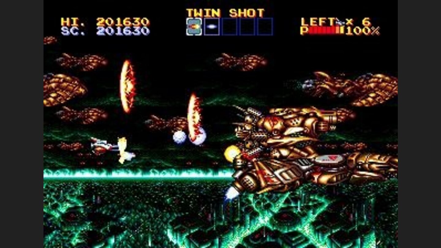 This boss will throw plates at you, and if you go behind him, he will shoot rockets at you