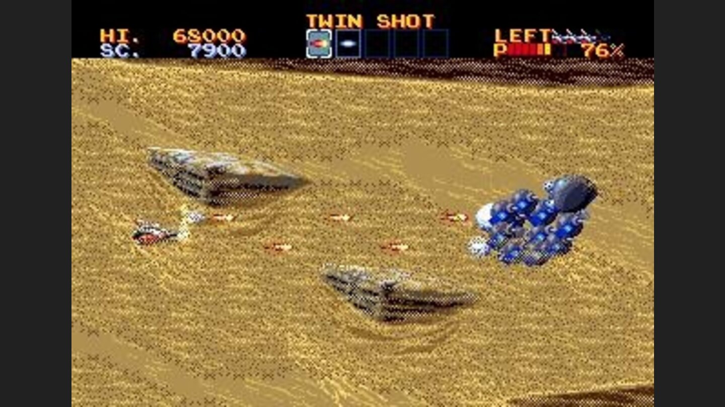 A semi-boss, who hits you with his tail, like a scorpion