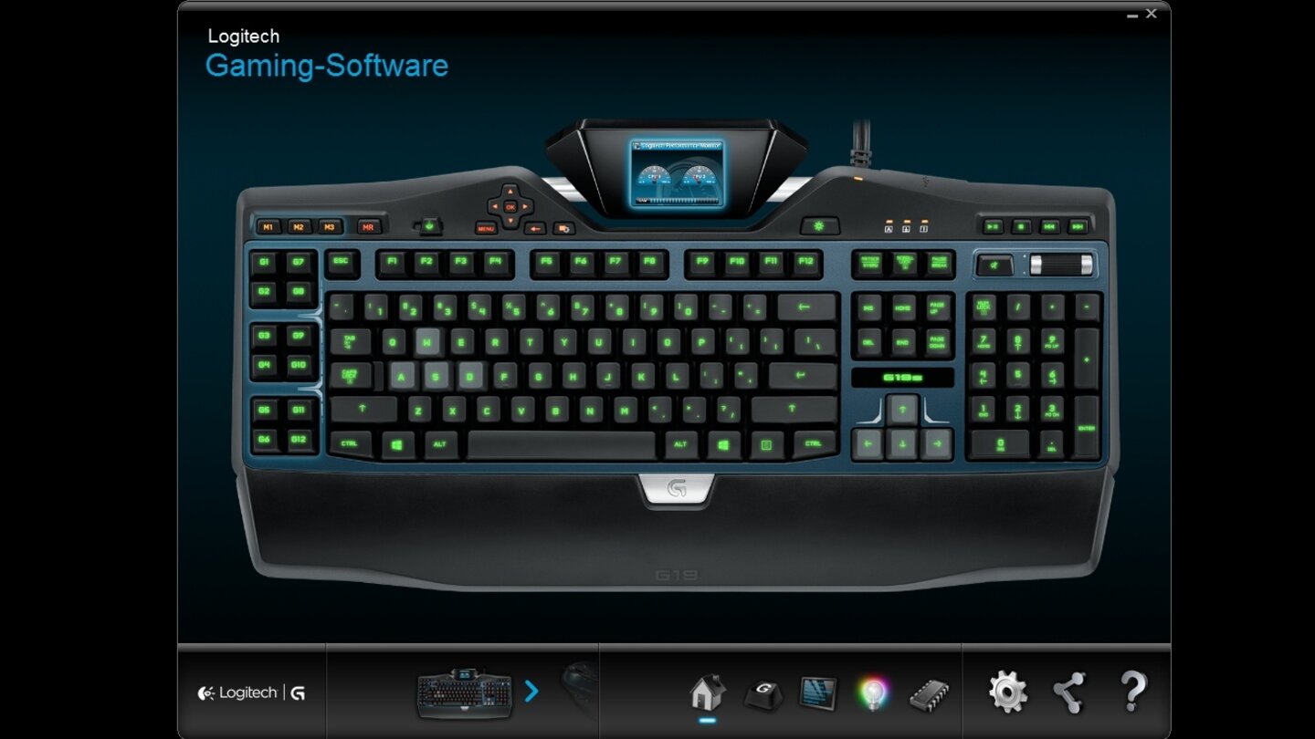 In der »Logitech Gaming Software« können Sie alle Funktionen, der angeschlossenen Logitech-Geräte steuern.