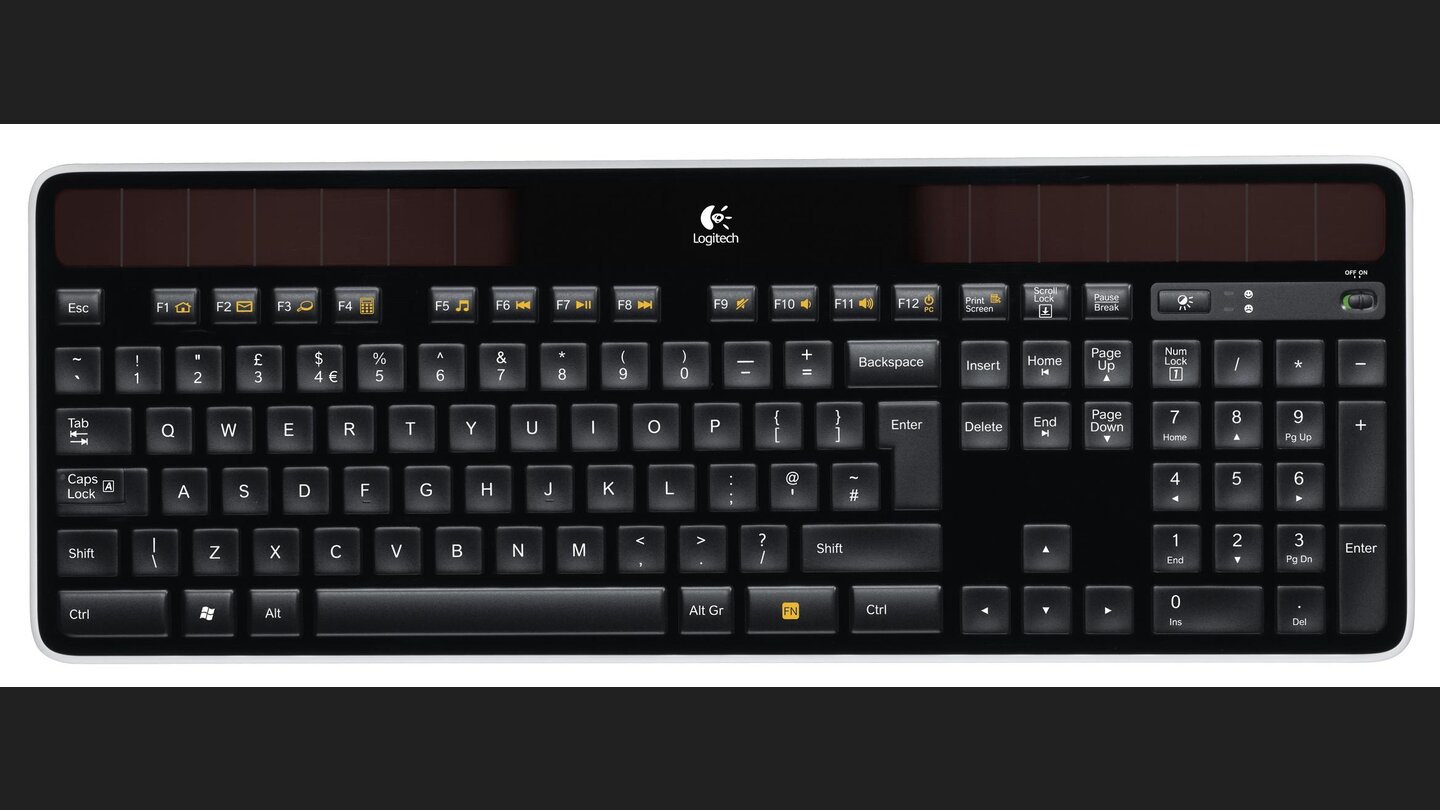 Logitech Wireless Solar Keyboard K750 front