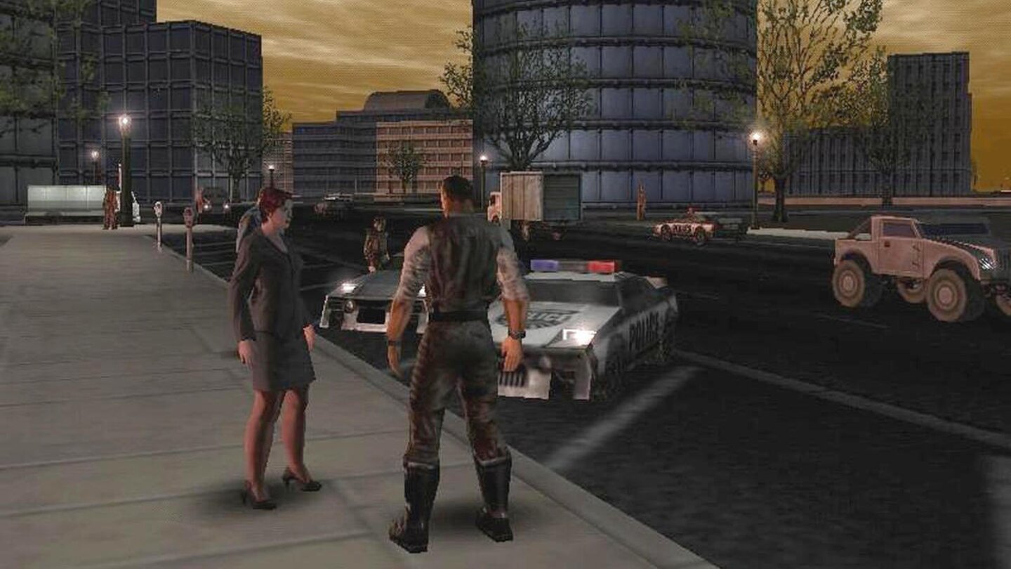 Loose CannonLoose Cannon bietet auch wechselnde Tageszeiten, hier erkundet Ashe die Stadt bei Sonnenuntergang.