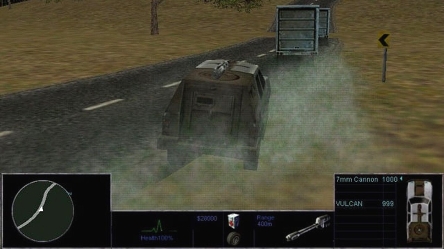 Loose CannonEines der seltenen Bilder mit Interface. Hier verfolgt Ashe einen Konvoi. Oder beschützt ihn.