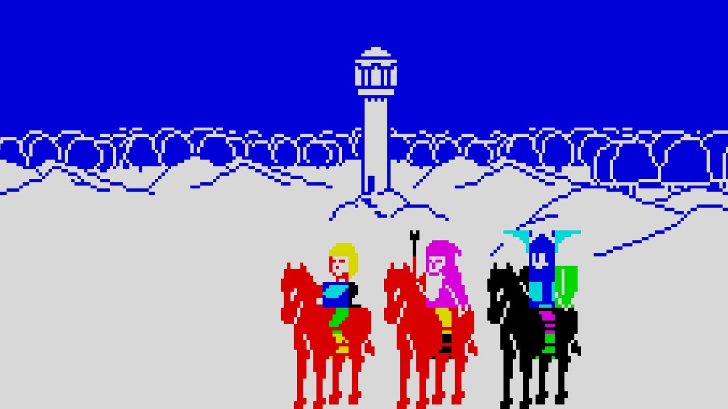 Lords of Midnight (1984)Epische Mischung aus Welterforschung, Abenteuer und Strategie. Vier Helden ziehen durch eine mittelerdige Fantasy-Welt, um Verbündete im Kampf gegen Bösewicht Doomdark zu rekrutieren.