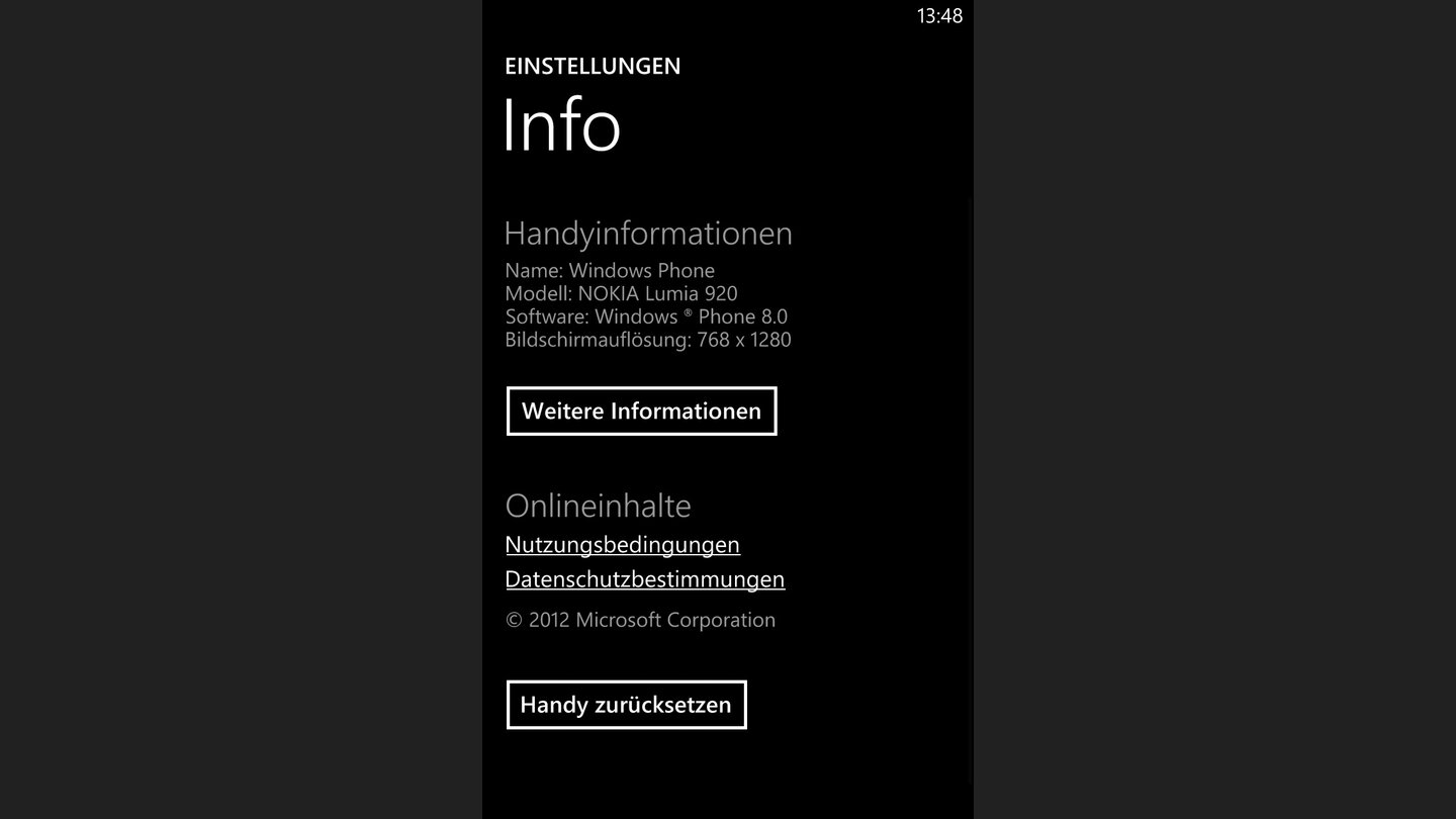 Windows Phone 8 auf Nokia Lumia 920