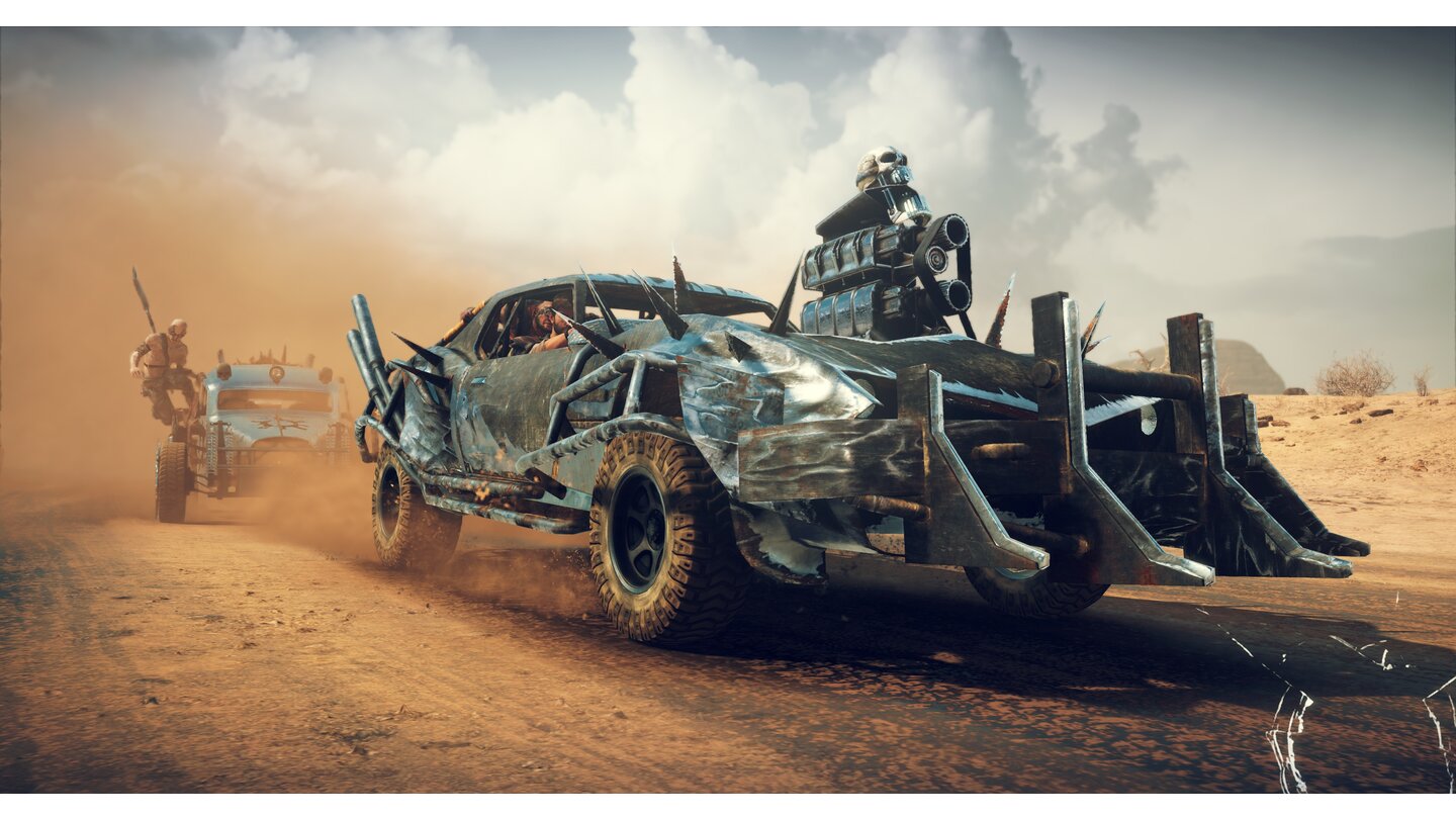 Mad MaxAus dem anfangs schrottreifen Auto wird im Verlauf des Spiels eine wahre Mordmaschine.