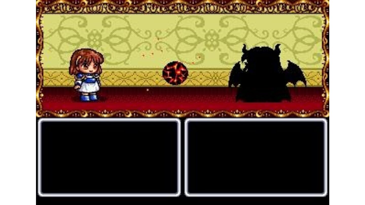 Arle gets hit by a magic spell