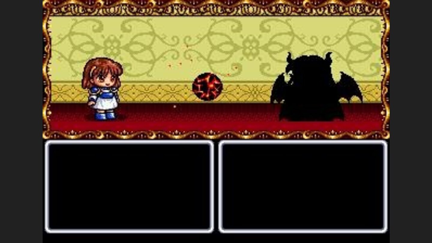 Arle gets hit by a magic spell