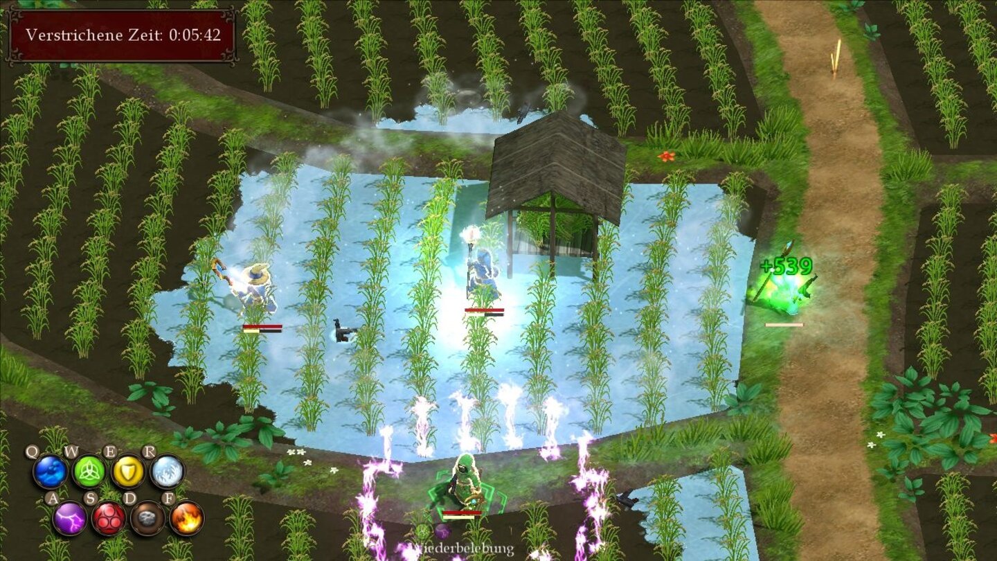 Magicka: VietnamÜber Reisfelder zaubern wir uns eiskalt zum nächsten Stützpunkt der Goblin-Cong.