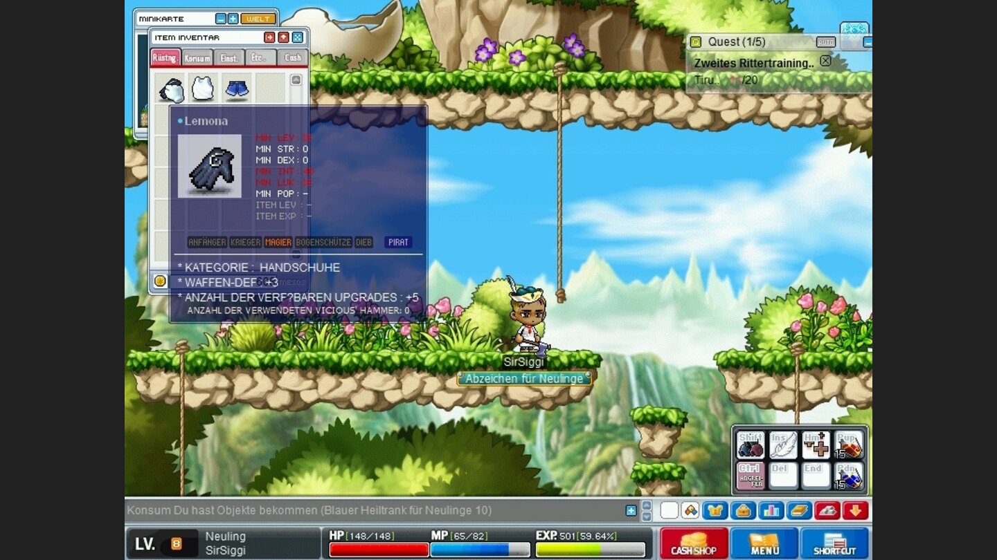 MapleStoryFallengelassene Monsterbeute muss auf unsere Klasse zugeschnitten sein, lässt sich aber verkaufen, wenn sie nicht passt.