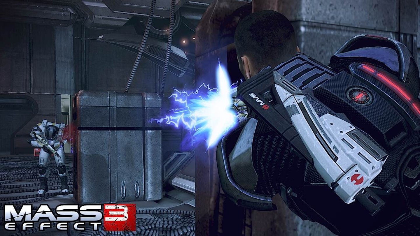 Mass Effect 3Schießereien überstehen wir auch in Mass Effect 3 wieder am besten aus sicherer Deckung.