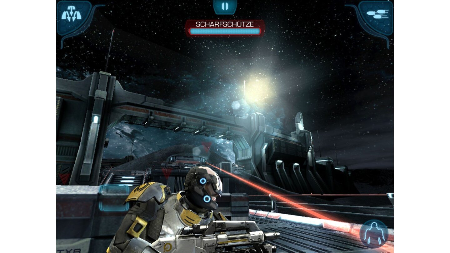 Mass Effect: InfiltratorLieber mal unten bleiben, Scharfschützen haben eine enorme Reichweite.