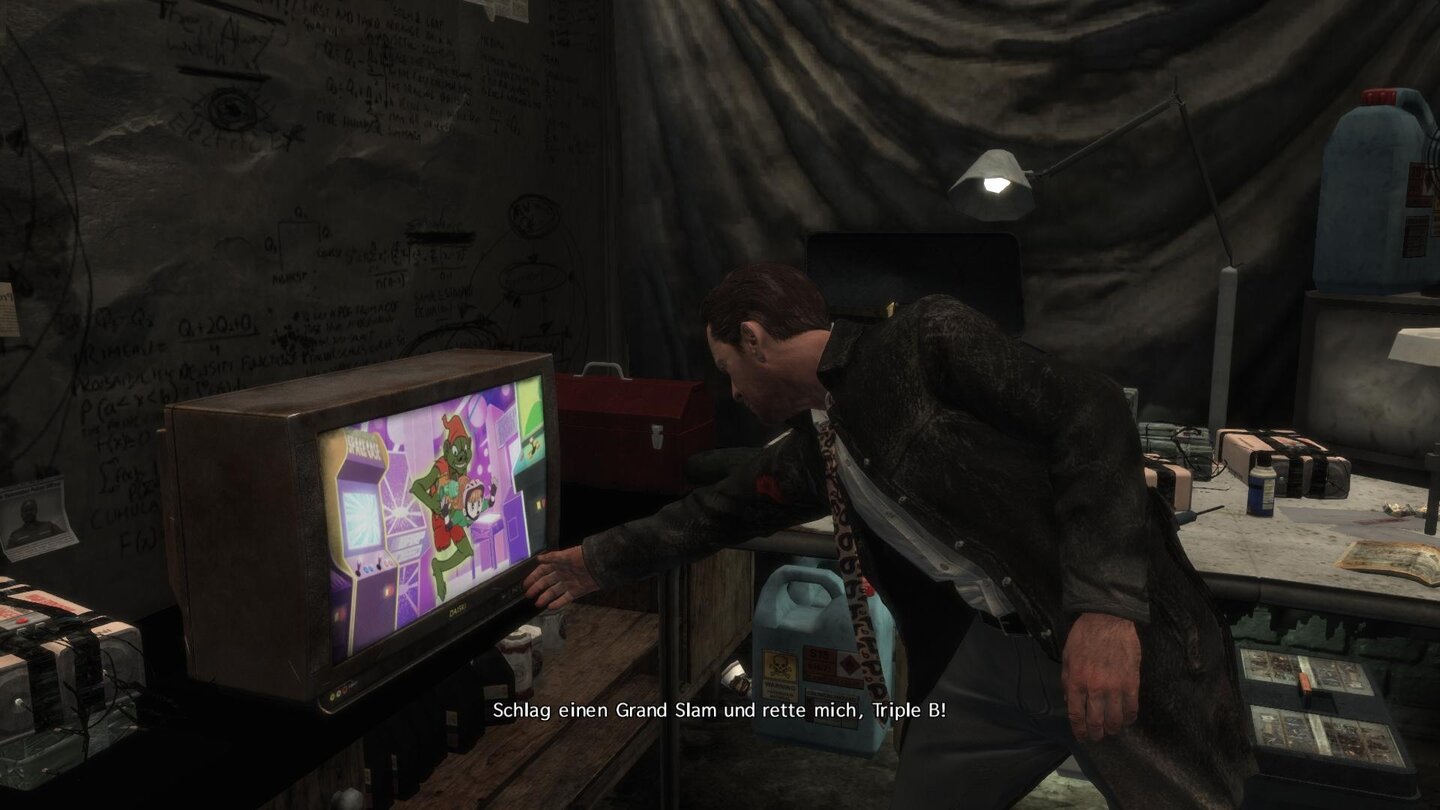 Max Payne 3Wer will, kann sich die neusten Abenteuer von Captain Baseball Bat Boy anschauen.