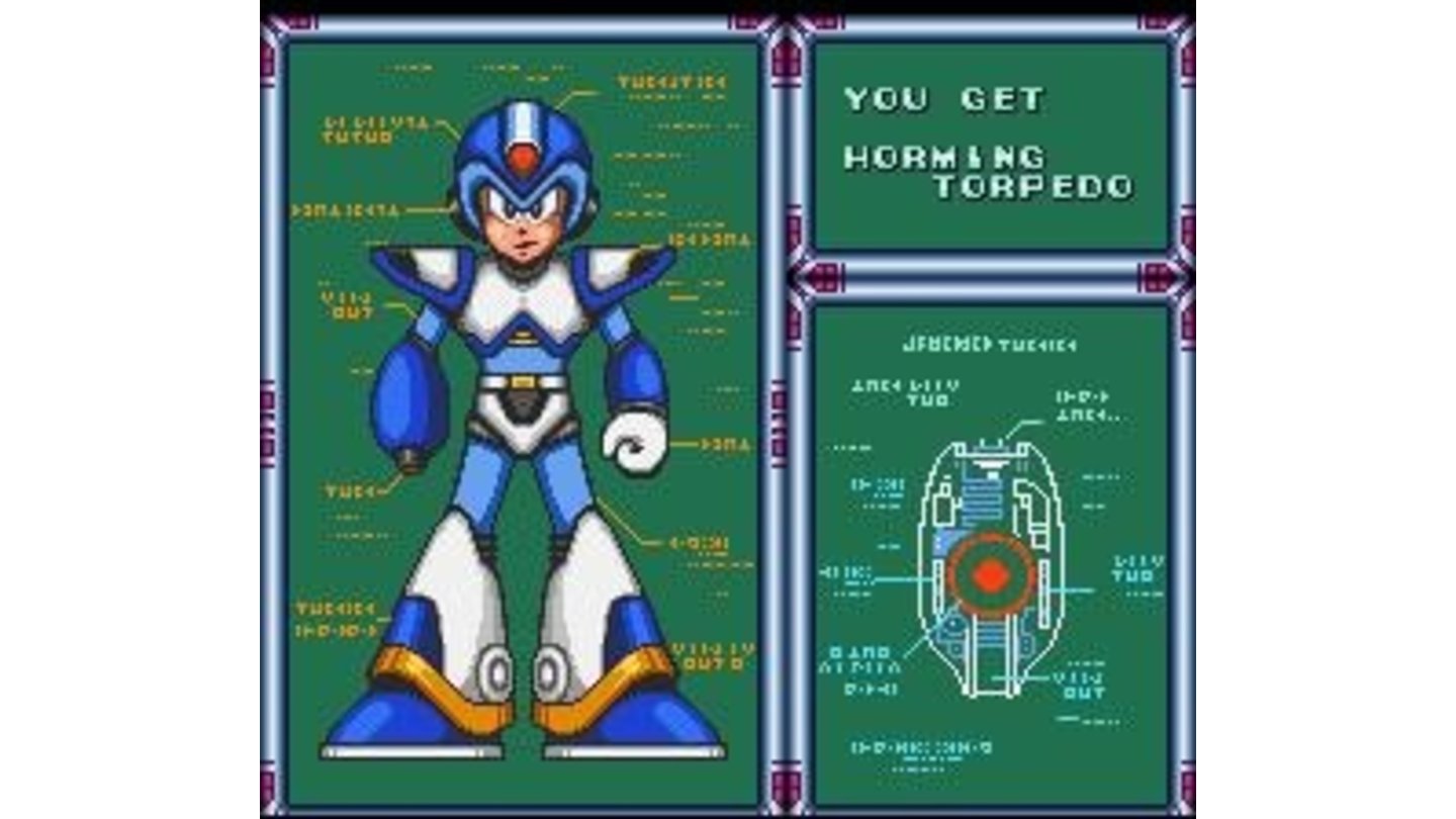 Mega Man receiving a new weapon