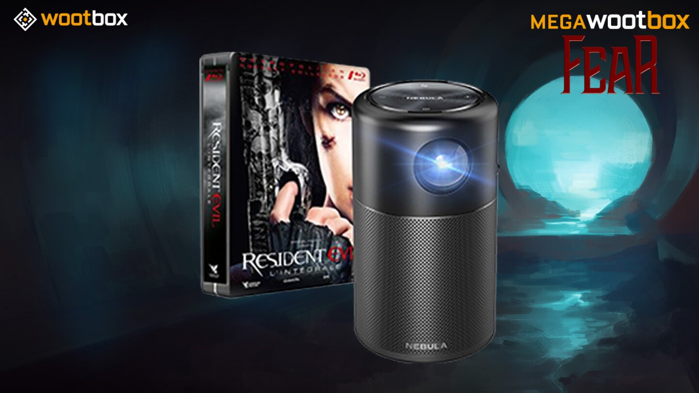 Mit dem Nebula Capsule Beamer bringst du beste Kinounterhaltung überall hin mit. Zusätzlich kommt der Beamer mit Filmsets im Doppelpack. Genieße den Gruselspaß mit den Blu-rays zu Insidious und der kompletten Resident Evil Reihe.