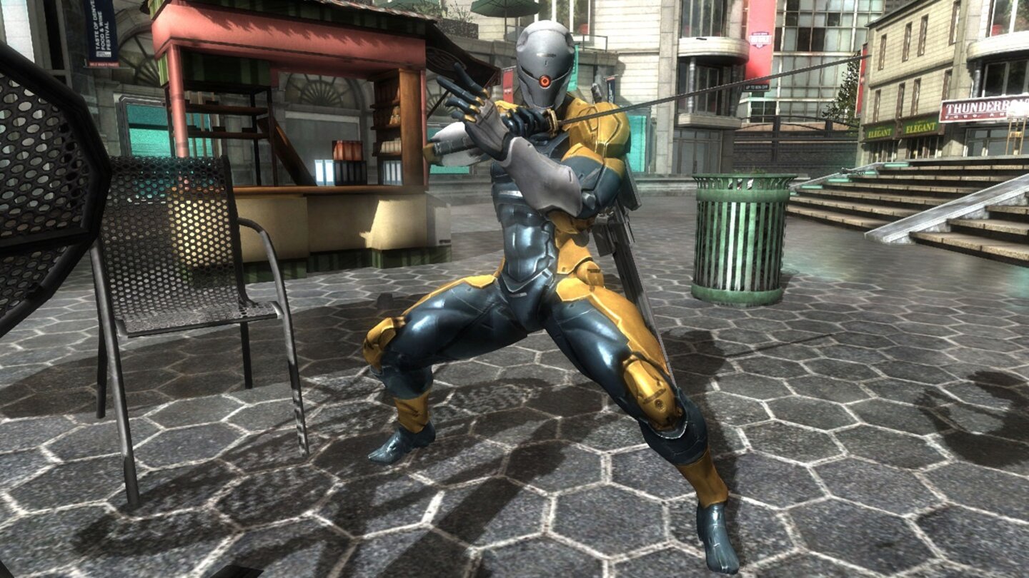 Metal Gear Rising RevengeanceDer Charakter Gray Fox in Aktion