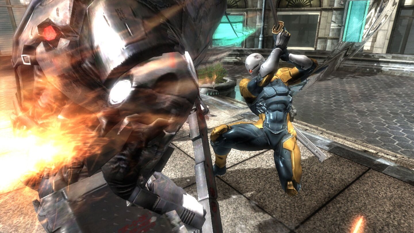 Metal Gear Rising RevengeanceDer Charakter Gray Fox in Aktion