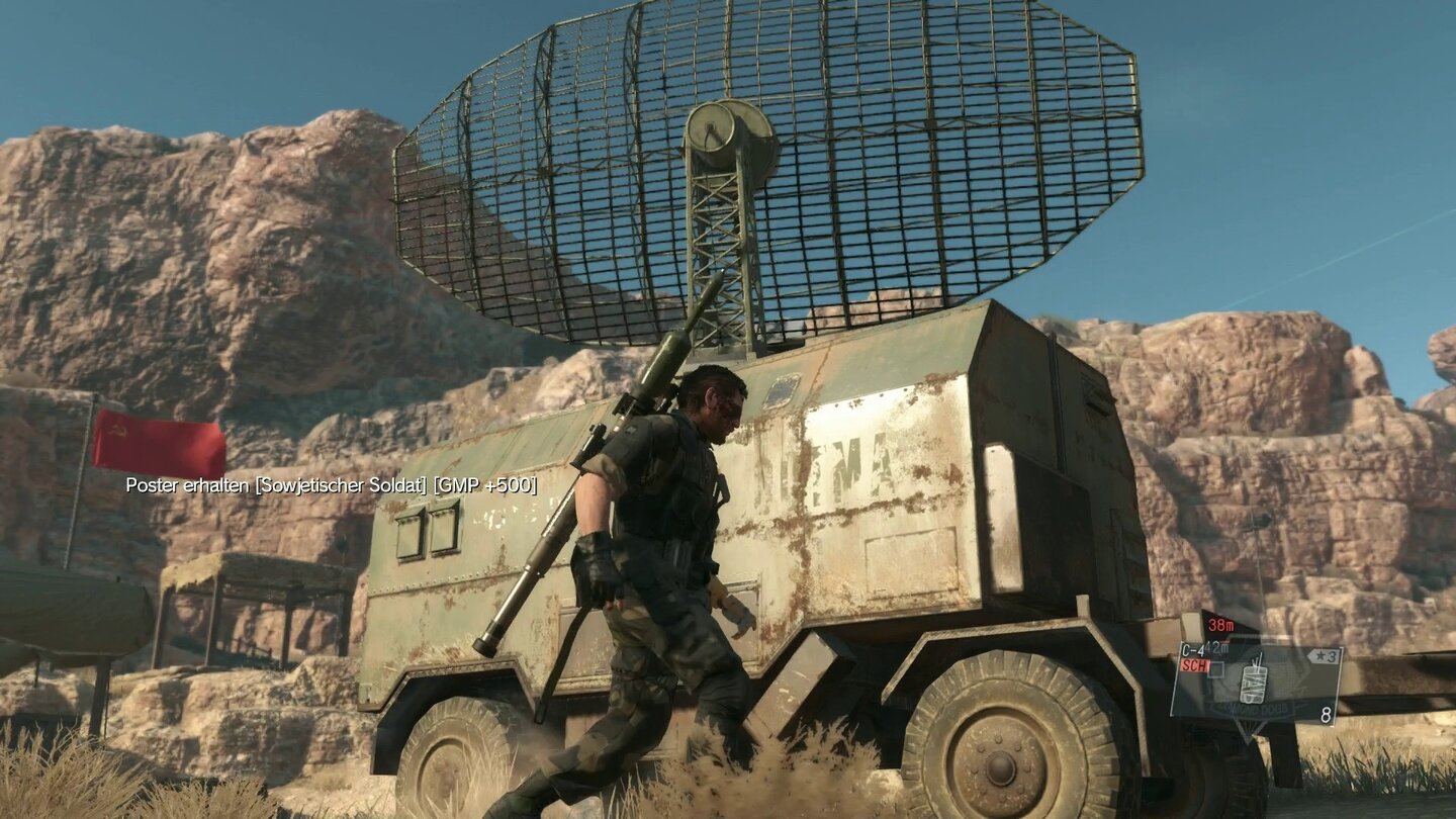 Metal Gear Solid 5: The Phantom PainWenn wir diese Radaranlagen zerstören, können wir zusätzliche Landeplätze für unseren Helikopter freischalten.