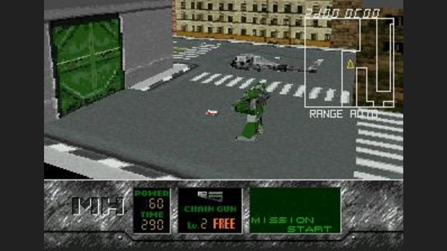 This helicoptor blows up a door for you.